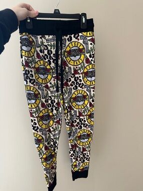 BAMBOO Kids Graphic Sweatpants - White, Black, Yellow & Red